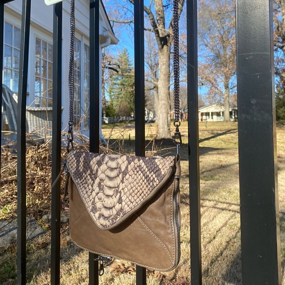 BOYY Python Embossed Leather Slash Crossbody Bag NWT - Picture 14 of 14
